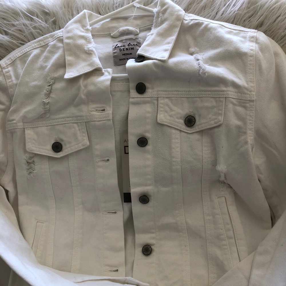White jean jacket